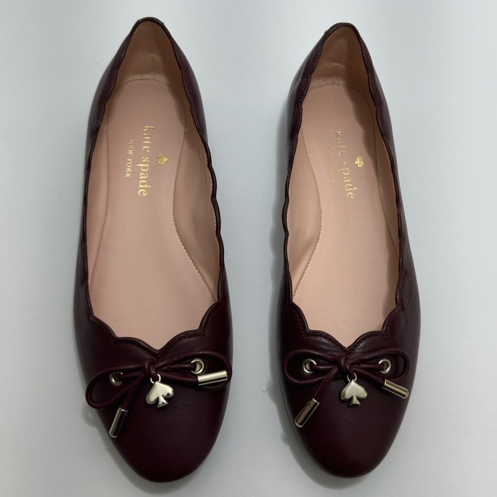 Kate Spade || Woman’s Priya Flat Shoes In Cherrywood size 6.5